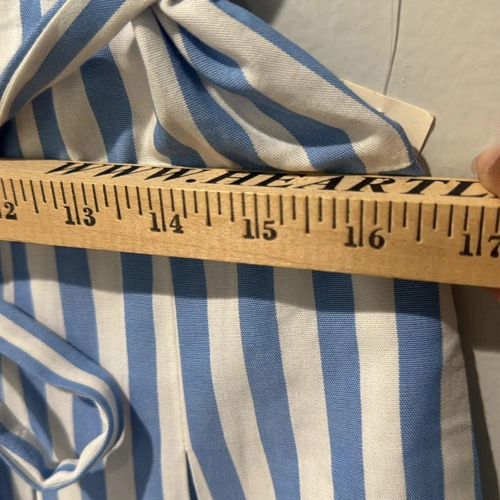 Talbots Women's Dress Blue and White Striped Midi Summer New With Tags Sz 12 - Picture 11 of 11